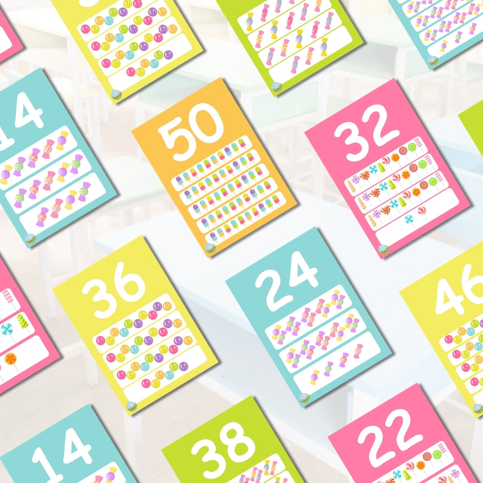 Number 1-50 Flashcards