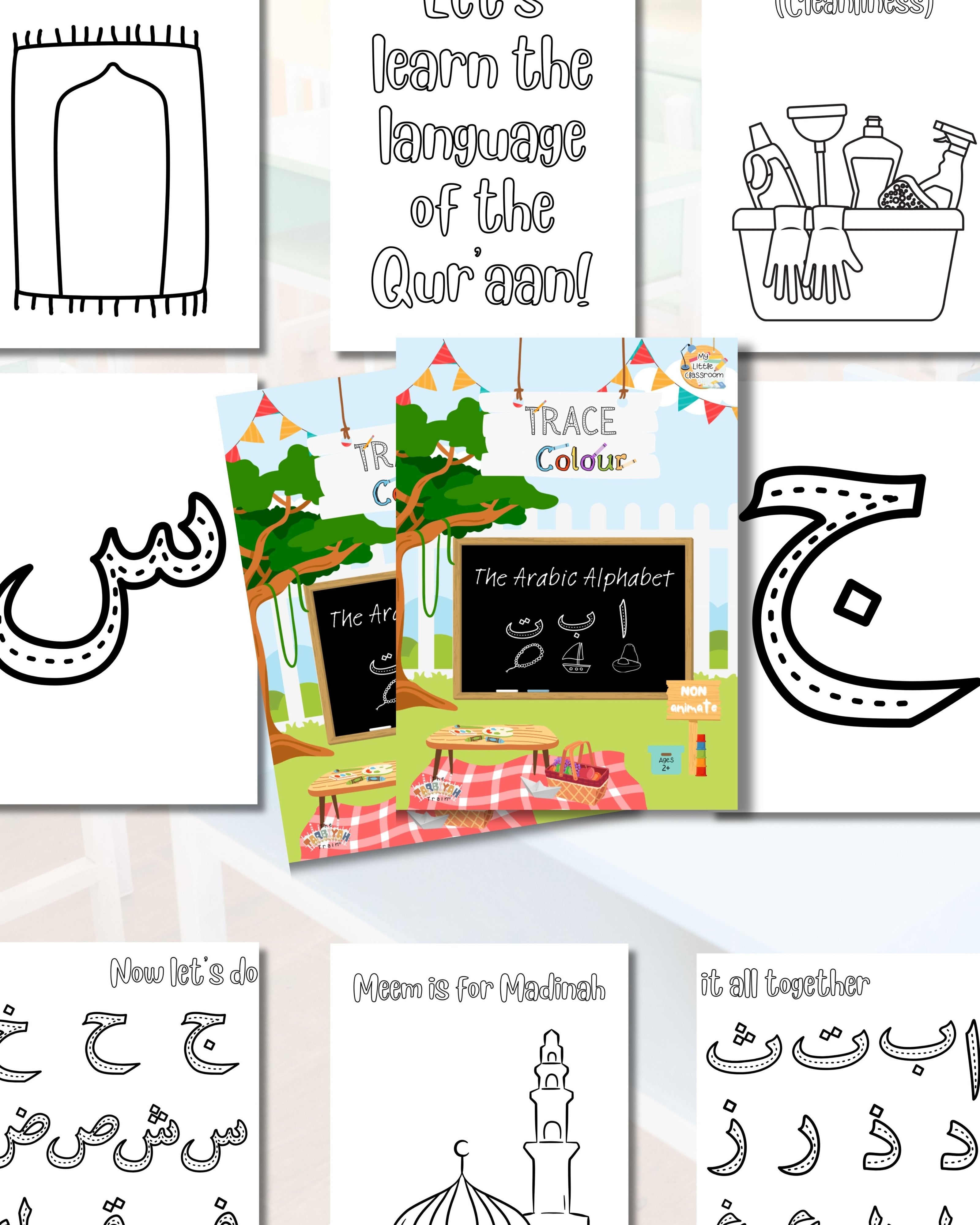Trace And Colour The Arabic Alphabet