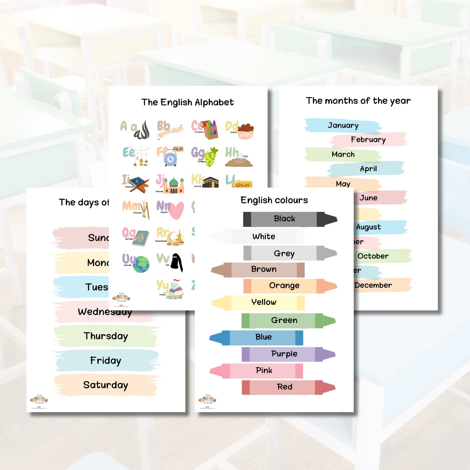 English Basics A3 Chart Set