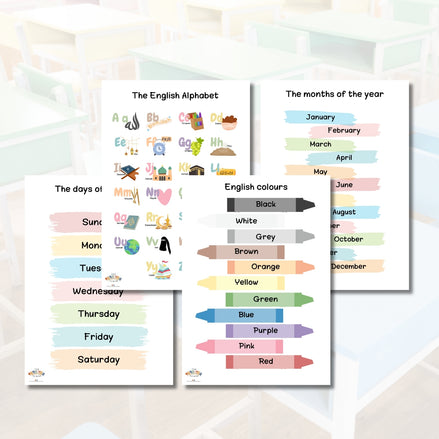 English Basics A3 Chart Set
